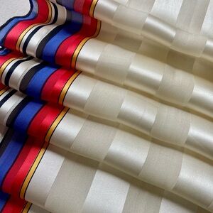 Vintage ECHO striped, long silk scarf